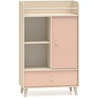 Feldmann-Wohnen Kommode Mevel Wüstensand / Millennial Pink 80 / 40 / 132cm , Holz , Rechteckig , 80x132x40 cm , Kleinmöbel, Kommoden, Kommoden