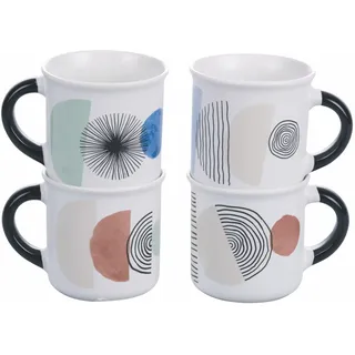 Villa d'Este Home Tivoli 1996 Set 4 Kaffeetassen 100 ml Porzellan Venice Lido Modern