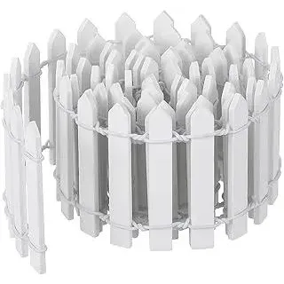 Bewudy 1 Stück Miniatur Zaun Gartendekor, 90x5cm Miniatur Zaun Gartenzaun Holz Miniaturzaun Aus Holz Mini Gartenmöbel Wichtel Holzzaun Zum Basteln Terrarium Puppen DIY-Nachbildung (Weiß)