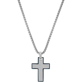 s.Oliver Kette mit Anhänger für Herren, Halsschmuck, Kreuz, Kommt in Schmuck Geschenk Box