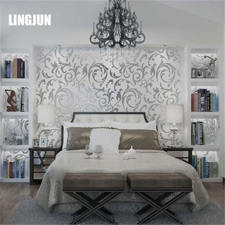 LINGJUN QZ0113 Tapete, Silber/Pink