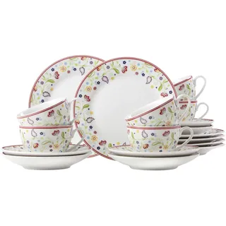 Flirt by R&B Doppio Kaffeeservice 18-tlg. mehrfarbig paisley/floral