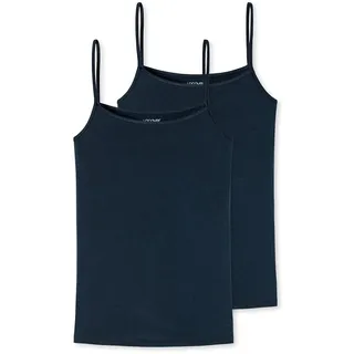 Uncover by Schiesser - Damen - Spaghettitop - 2er Pack (3XL Dunkelblau)