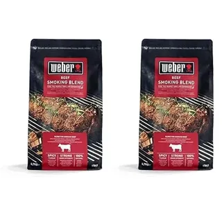Weber Räucherchips (700g Packung) - für Rindfleisch, Räucherchips-Mischung von Laub-, Nuss- und Obstbäumen, EU-Produkt, nachhaltig gewonnen, FSC zertifiziertes Holz (FSC Mix) (17663) (Packung mit 2)