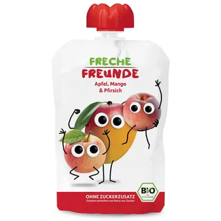 FRECHE FREUNDE Bio Quetschie Apfel, Mango & Pfirsich, ab 1 Jahr, 100g