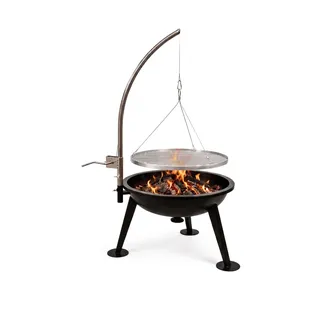 ACTIVA Schwenkgrill Merlin I Feuerschale mit Grillrost inkl. wetterfester Abdeckhaube I Robuster Holzkohle Schwenkgrill für Garten & Outdoor