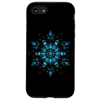 Blaue Schneeflocke Weihnachten Xmas Pyjama Pjs Familie Winter Hülle für iPhone SE (2020) / 7/8