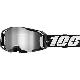 100% 100percent Armatic Offroad-brille - Black / White - Mirror Silver