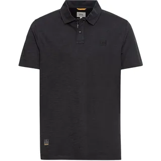 camel active Herren Piqué-Poloshirt aus zertifiziertem Organic Cotton Schwarz Menswear-L