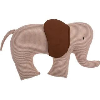 ReWu Kuscheltier Plüschkissen Elefant 30 x 45 cm Braun