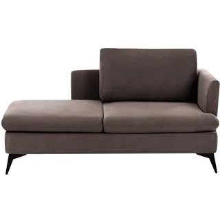 Beliani Rechtsseitige Chaiselounge Sievoz Stoff Braun