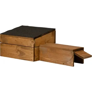 Dobar dobar® Igelhaus mit schwarzem Bitumendach und Rattenklappe