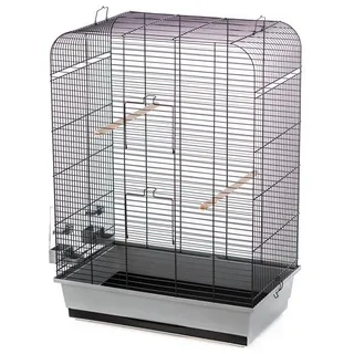 EBI Vogelkäfig Nina 54 x 34 x 75 cm grau/schwarz