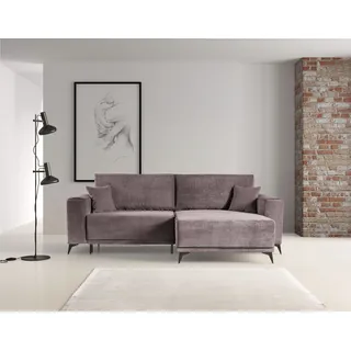 werk2 Ecksofa »Scandic L-Form«, Moderne Eckcouch in Cord, Sofa mit Schlaffunktion & Bettkasten