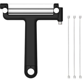 KITCHENDAO Käsehobel, Käseschneider mit Draht Verstellbarer, Schnell Austauschbar, Käseschneider mit Auswechselbarer Schneiddraht, Spülmaschinenfest, mit 3 Extra-Drähten