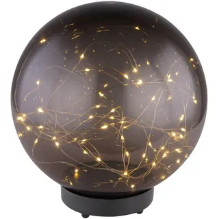 Solarleuchte Garten Solarlampe Kugel Solar Lichterkette Außenleuchte LED 33806 - Grau, Schwarz