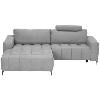 Livetastic Ecksofa , Hellgrau , Textil , Ottomane links, L-Form , 242x161 cm , motorische Relaxfunktion, USB-Anschluss , Wohnzimmer, Sofas & Couches, Wohnlandschaften, Ecksofas