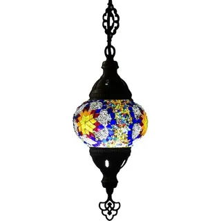 Ostasiatische Mosaik-Hängelampe mehrfarbig - Türkische Mosaik-Hängelampe für ein gemütliches Ambiente - Bunt