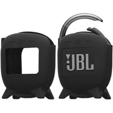 kwmobile Silikon Hülle kompatibel mit JBL Clip 4 - Schutzhülle für Mini Speaker - Cover Bluetooth Lautsprecher Schwarz