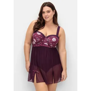 sheego by Joe Browns Tankini-Top Badekleid . lila 40