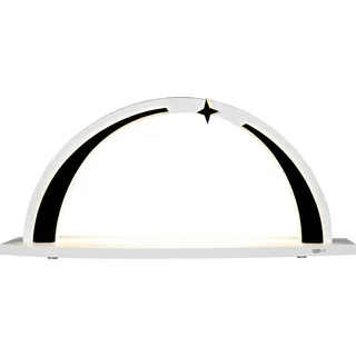 Tietze Erzgebirgsdegn LED Schwibbogen »modern wood Bogen unbestückt weiß«