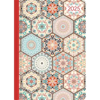 ALPHA EDITION GmbH & Co. KG Ladytimer Oriental Pattern 2025 - Taschenkalender A6 (10,7x15,2 cm) - Weekly - 192 Seiten, Notizmöglichkeiten nach jedem Tag, Wochenübersicht auf 2 Seiten und internationales Kalendarium