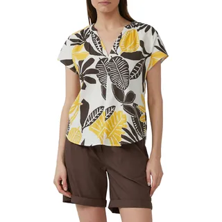 s.Oliver Kurzarmbluse mit All-Over Print, bunt