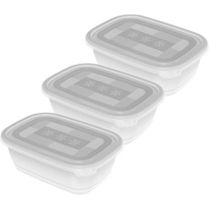 Bild Freeze Vorratsdosen = Lunchbox, transparent, 3 x 1l (19,5 x 13,5 x 10,0 cm)