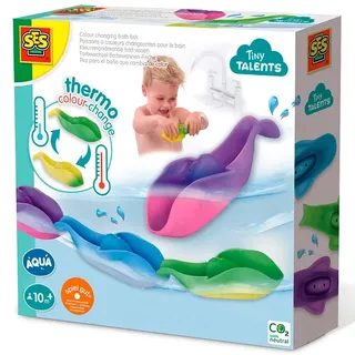 SES Creative 13135 - Magische Farbwechsel Badewannen-Fische für Kleinkinder, Farbwechselnde