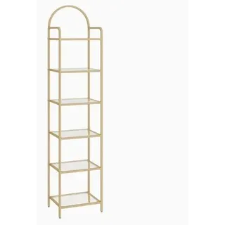 Glanzende Glasplatten 6-schichtig mit Stahlrahmen, Gold, für Schlafzimmer, Badezimmer oder Heimarbeit. - Gold