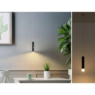 2in1 Akku LED Hängelampe einflammig & Taschenlampe Schwarz Touch dimmbar, Ø3,8cm