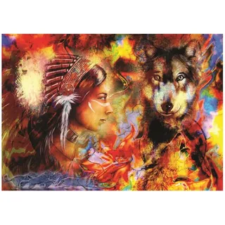 ANATOLIAN Puzzle Mädchen und Wolf 1500 Teile