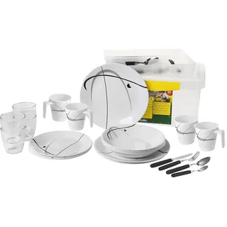 Brunner Serenade Geschirrset 36-tlg. schwarz/weiß