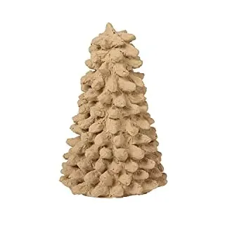 Broste Copenhagen Pulp Christmas Deko-Tannenbaum aus Baumwolle in der Farbe Braun, Maße: 8cm x 8cm x 16cm, 70080351