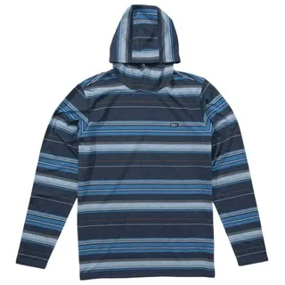 Salty Crew White Cap Tech Langarm-rash Guard - Midnight Navy - M