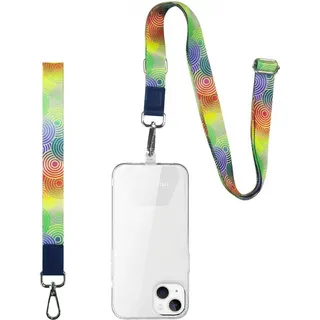 imoshion Universell verstellbares Telefonband + Handschlaufe - Retro Circles - Bunt
