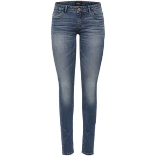 ONLY NOS Damen ONLPOWER MID PUSH UP SK JEA REA3223 NOOS Skinny Jeans,, per pack Blau (Dark Blue Denim Dark Blue Denim), 36/L30 (Herstellergröße: S)