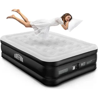 Selbstaufblasende Luftmatratze mit integrierter Pumpe - Aufblasbare Matratze für Camping und Gästebett - Langlebig und tragbar - 190 x 137 x 46 cm - Für 2 Personen