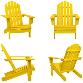 vidaXL Adirondack Gartenstuhl Massivholz Tanne Gelb - Gartenstuhl - Gartenstühle - Gartensessel - Außenstuhl - Gelb