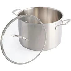 Babish Tri-Ply Stainless Steel Stock Pot w/Lid, 12-Quart