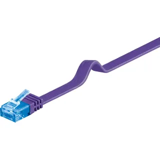 goobay goobay Patch-Kabel U/UTP flat - Lila - 0.5m