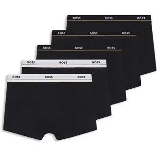 Boss Boxershorts gestreift schwarz/weiß L 5er Pack