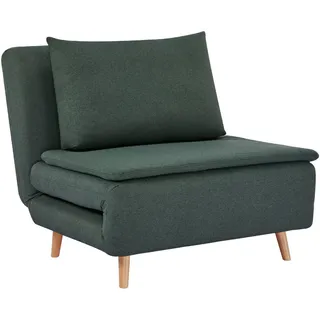 Homcom Schlafsessel 90 x 80 x 95 cm Dunkelgrün mit Kissen