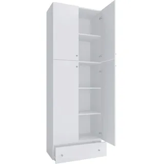 VCM Lona Aktenschrank 70 x 39 x 200 cm weiß