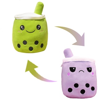 dancepandas Bubble Tea Kuscheltier Klein Bubble Tea Plüschtier Doppelseitiges Umdrehen Boba Stofftier Plüschkissen Kinderspielzeug Geburtstagsgeschenk 15cm/5.9inch