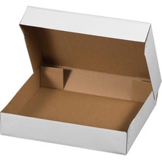 Smartboxpro, Versandkarton + Versandbox, E-Commerce Faltbodenschachtel MITTEL, weiss (10 x)