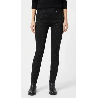 MAC Skinny-fit-Jeans "DREAM SKINNY chain glitter" mit Glitzersteine Muster, schwarz, schwarz