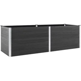 Garten-Hochbeet 200x50x91 cm WPC Grau - Grau