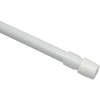 GARDINIA Klemmstangen, Ausdrehbar, Gardinenstange ohne Bohren und Schrauben, Ø 6/8 mm, 35-45 cm, Weiß, 2 Stück