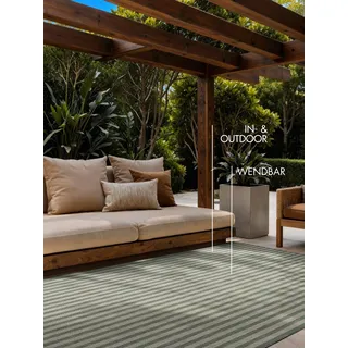 Ted Baker Linley Wendeteppich 160 x 230 cm Grün/Weiß